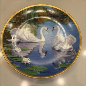 “The Swan” James Faulkner art plate